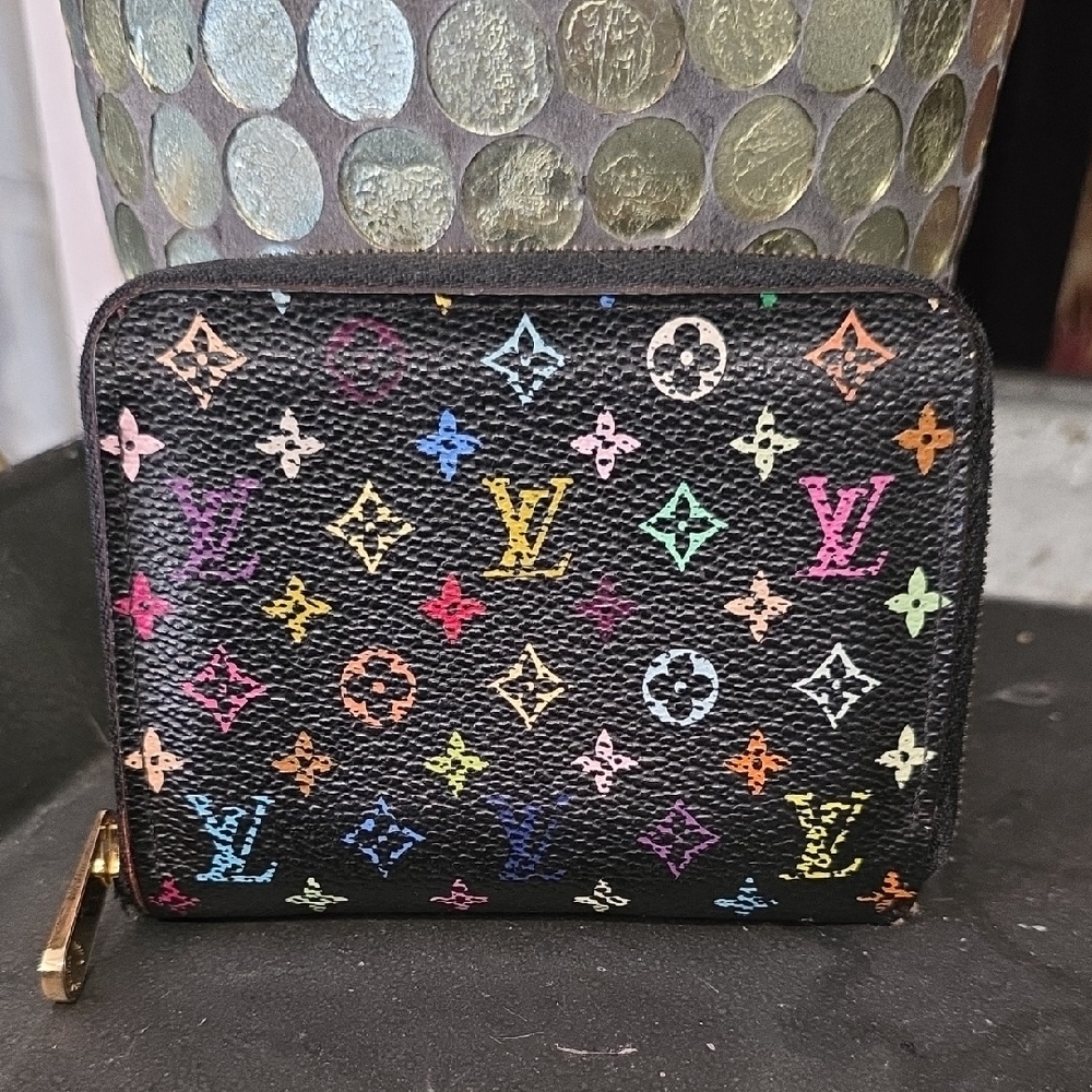 Louis Vuitton Black Multicolor Monogram Wallet